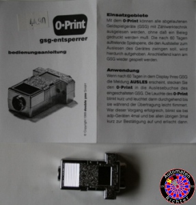 Geldspielger�te - Entsperrer